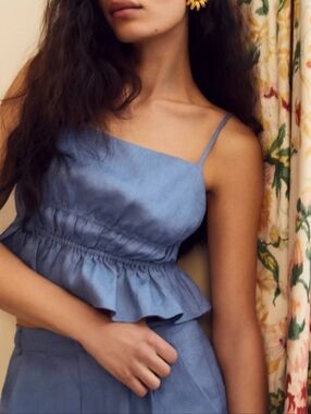 Reformation Pollie Linen Top